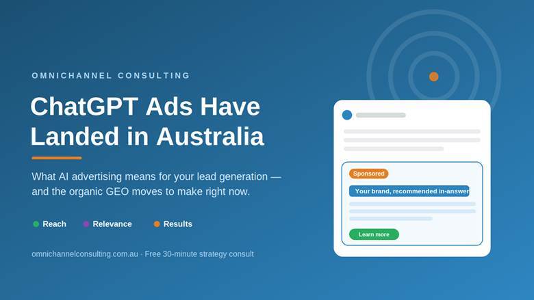 Chat GPT ads have landed in Australia 